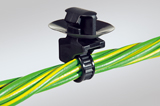 1-Piece Cable Tie with fixing element, with Arrowhead and Disc