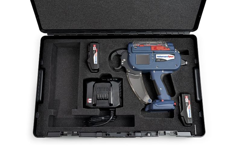 The robust case has space for a Power Pack, 3 batteries and charger