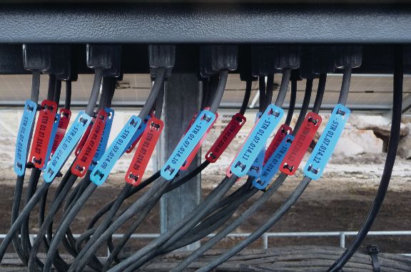 UV resistant identification tags for cables