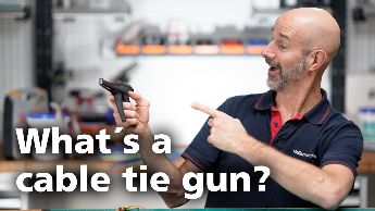 How does a cable tie gun work?