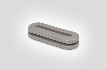 Snap in cable grommet: protects cables from sharp edges