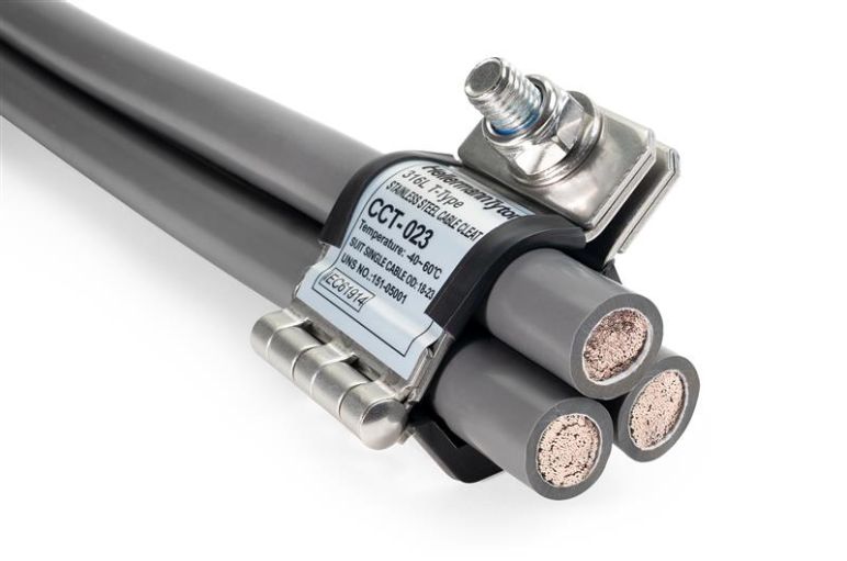 Trefoil cable cleats
