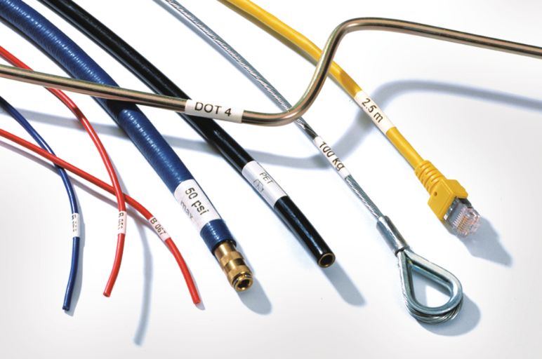 Cable labels, wire labels for industrial identification
